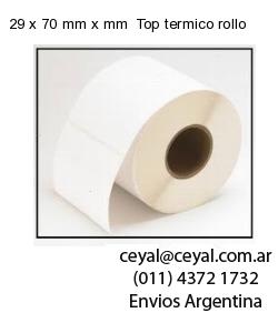 29 x 70 mm x mm  Top termico rollo