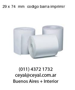 29 x 74  mm  codigo barra imprimir
