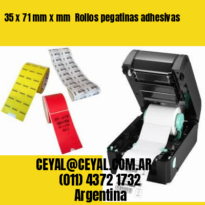 35 x 71 mm x mm  Rollos pegatinas adhesivas