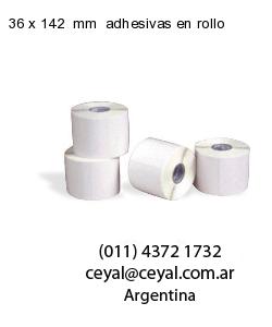 36 x 142  mm  adhesivas en rollo