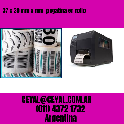 37 x 30 mm x mm  pegatina en rollo