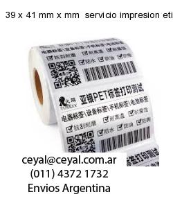 39 x 41 mm x mm  servicio impresion etiquetas offset