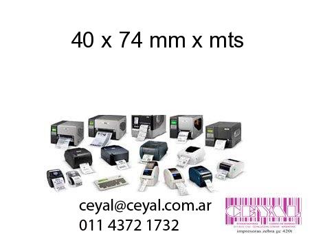 40 x 74 mm x mts