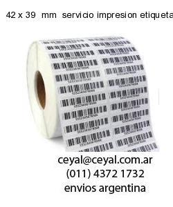 42 x 39  mm  servicio impresion etiquetas