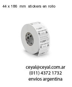 44 x 186  mm  stickers en rollo