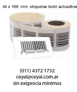 45 x 188  mm  etiquetas textil autoadhesivas
