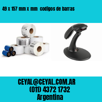 49 x 157 mm x mm  codigos de barras