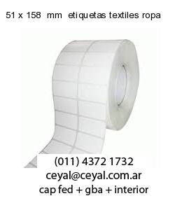 51 x 158  mm  etiquetas textiles ropa