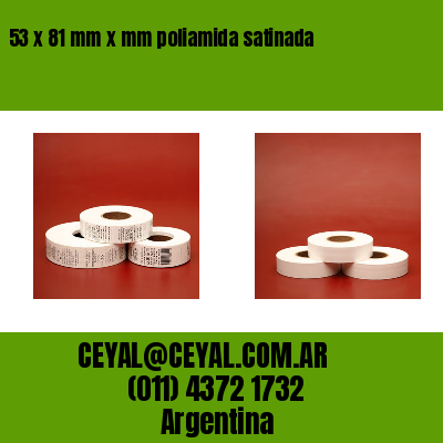 53 x 81 mm x mm poliamida satinada