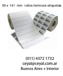 59 x 141  mm  rollos termicos etiquetas