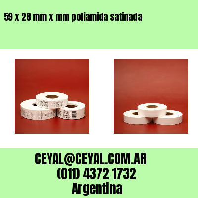 59 x 28 mm x mm poliamida satinada