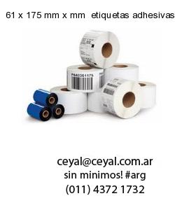61 x 175 mm x mm  etiquetas adhesivas redondas
