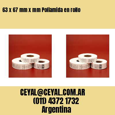 63 x 67 mm x mm Poliamida en rollo