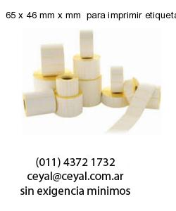 65 x 46 mm x mm  para imprimir etiquetas