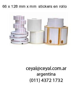 66 x 128 mm x mm  stickers en rollo