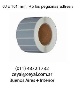 68 x 161  mm  Rollos pegatinas adhesivas