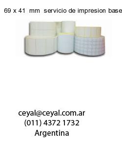 69 x 41  mm  servicio de impresion base de datos