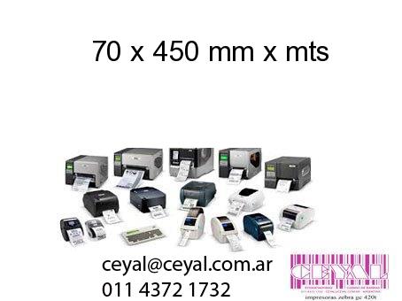 70 x 450 mm x mts