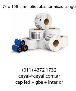 74 x 196  mm  etiquetas termicas congelado