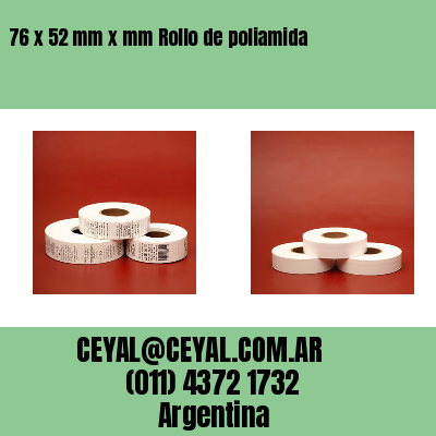 76 x 52 mm x mm Rollo de poliamida