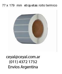 77 x 179  mm  etiquetas rollo termico