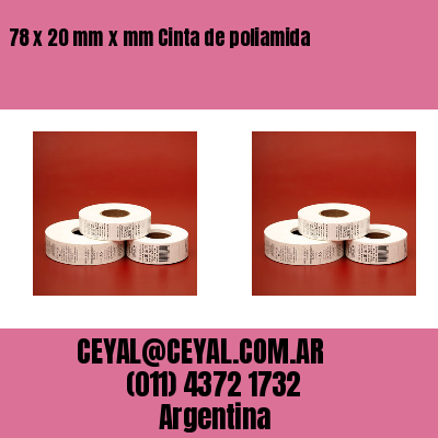78 x 20 mm x mm Cinta de poliamida