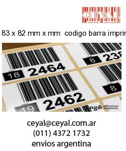 83 x 82 mm x mm  codigo barra imprimir