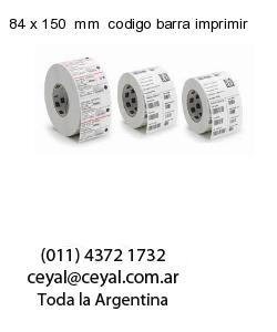84 x 150  mm  codigo barra imprimir