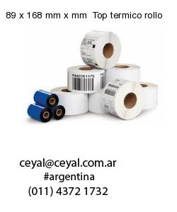 89 x 168 mm x mm  Top termico rollo