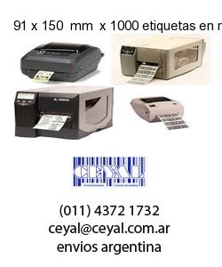 91 x 150  mm  x 1000 etiquetas en rollo