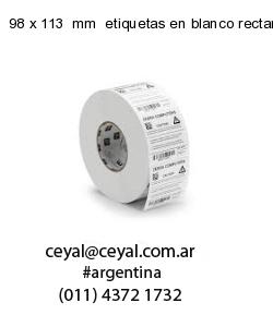 98 x 113  mm  etiquetas en blanco rectangulares