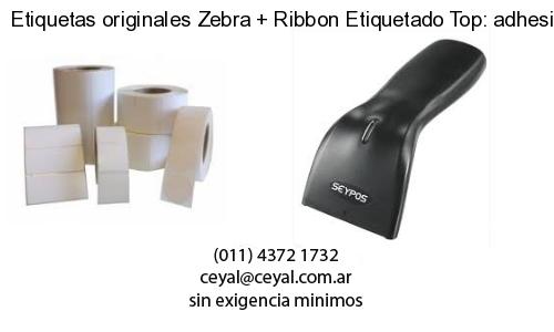 Etiquetas originales Zebra   Ribbon Etiquetado Top: adhesivo   ribbo
