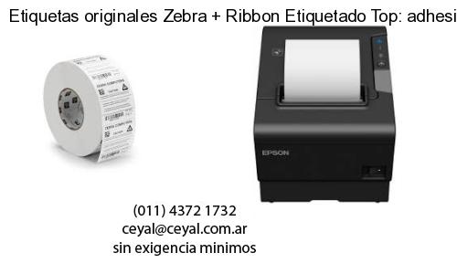 Etiquetas originales Zebra Ribbon Etiquetado Top: adhesivo ribbo