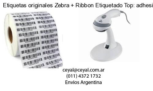 Etiquetas originales Zebra Ribbon Etiquetado Top: adhesivo ribbo