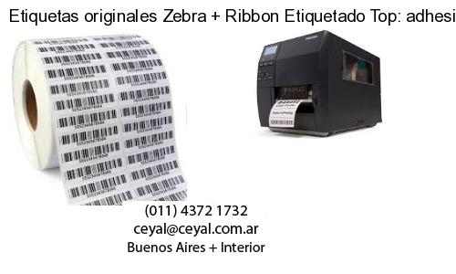 Etiquetas originales Zebra Ribbon Etiquetado Top: adhesivo ribbo