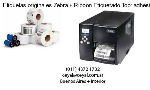 Etiquetas originales Zebra   Ribbon Etiquetado Top: adhesivo   ribbo