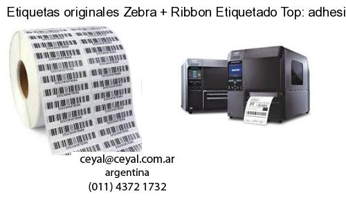 Etiquetas originales Zebra Ribbon Etiquetado Top: adhesivo ribbo