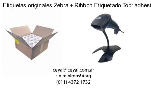 Etiquetas originales Zebra Ribbon Etiquetado Top: adhesivo ribbo