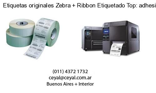 Etiquetas originales Zebra Ribbon Etiquetado Top: adhesivo ribbo
