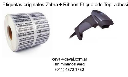 Etiquetas originales Zebra Ribbon Etiquetado Top: adhesivo ribbo