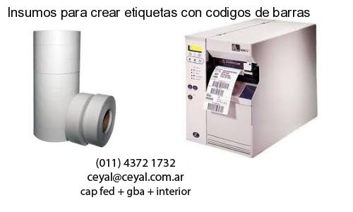 Insumos para crear etiquetas con codigos de barras