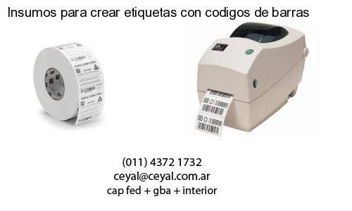 Insumos para crear etiquetas con codigos de barras