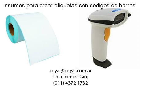 Insumos para crear etiquetas con codigos de barras