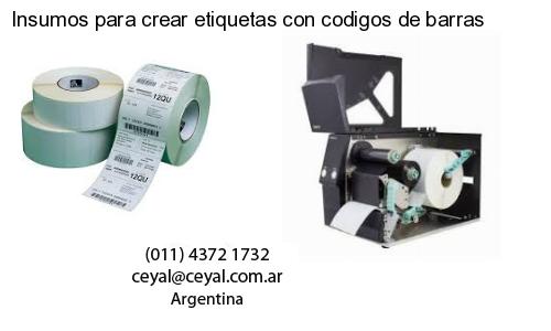 Insumos para crear etiquetas con codigos de barras