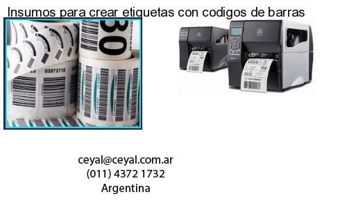 Insumos para crear etiquetas con codigos de barras