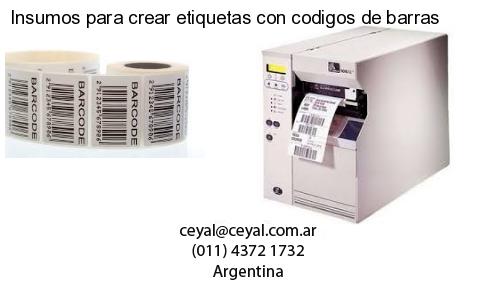 Insumos para crear etiquetas con codigos de barras