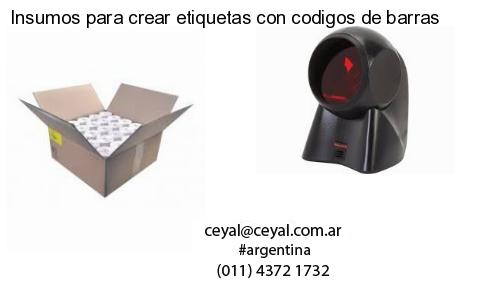 Insumos para crear etiquetas con codigos de barras