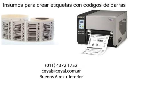 Insumos para crear etiquetas con codigos de barras