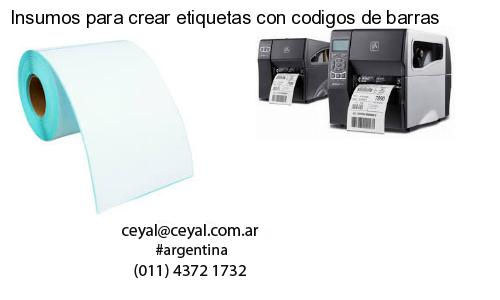 Insumos para crear etiquetas con codigos de barras