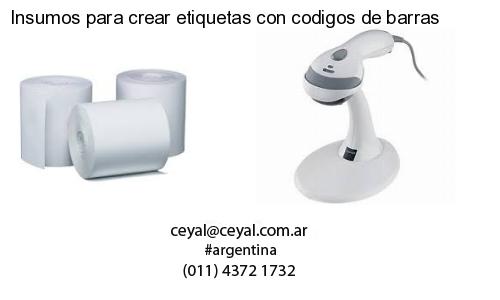 Insumos para crear etiquetas con codigos de barras